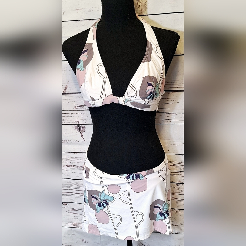 #1539 Calvin Klein 3 Pc Floral Swim set Sz S/M - Picture 2 of 9